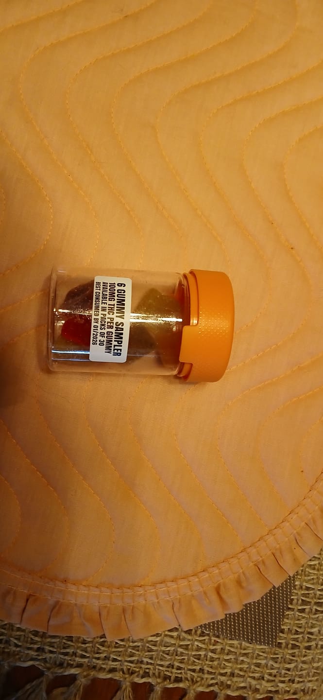 Customer photo review of Alpha 6 Gummy Sampler Jar 600mg THC +  THCP Vegan