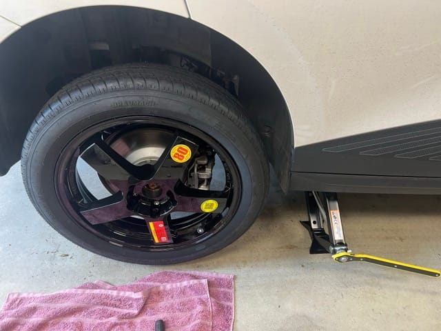Customer photo review of MG MG4 EV incl Xpower Space Saver Spare Wheel - HUB CENTRIC - Braumach Spare Wheel Kit All Models - 2023-2026