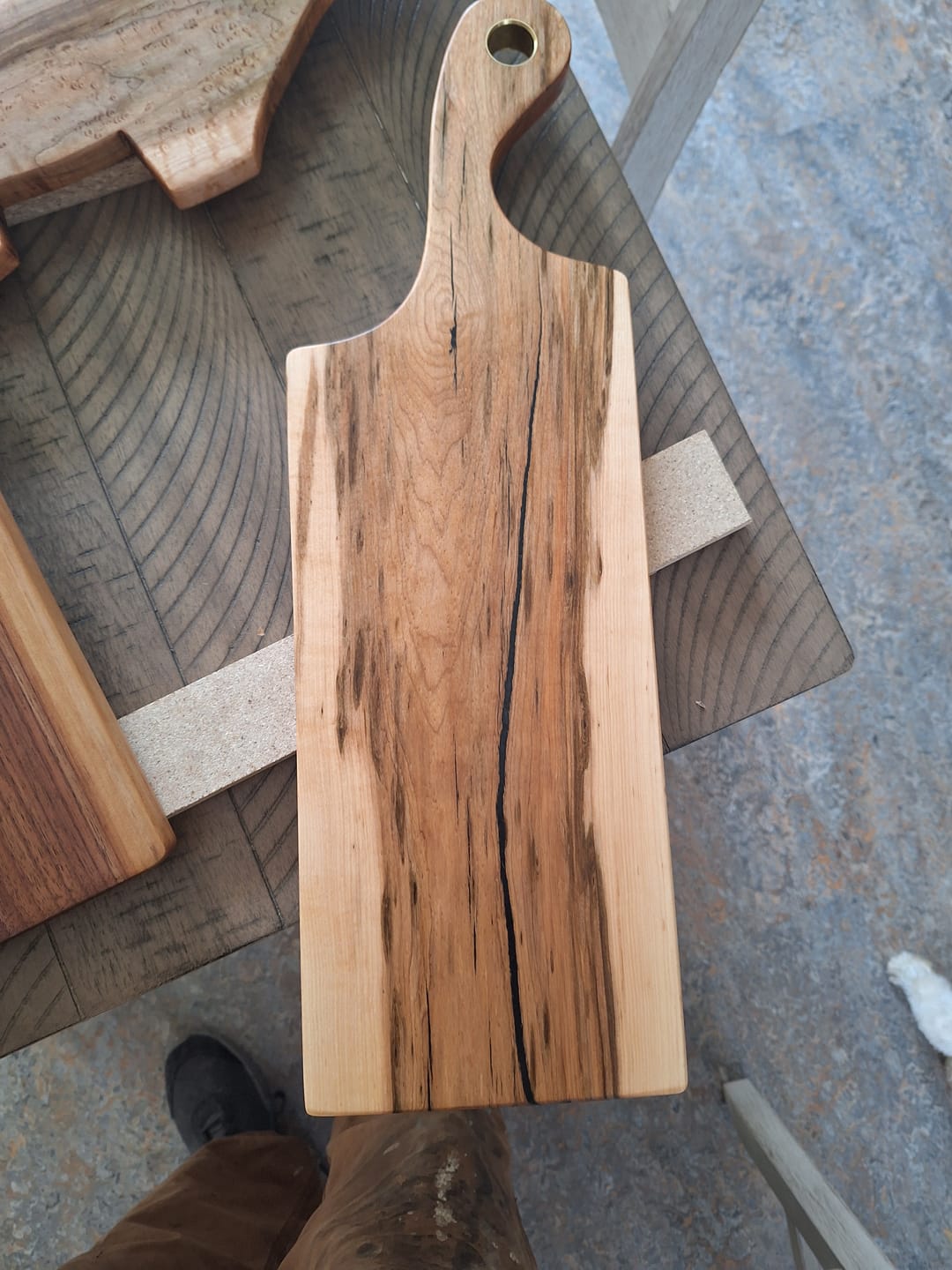 Customer photo review of 17.5x7" Small Free Flow Charcuterie Board Acrylic Router Template