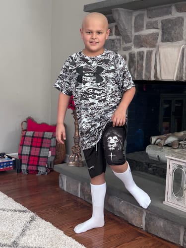 Customer photo review of John 3:16 'The Cross' Youth Performance Shorts