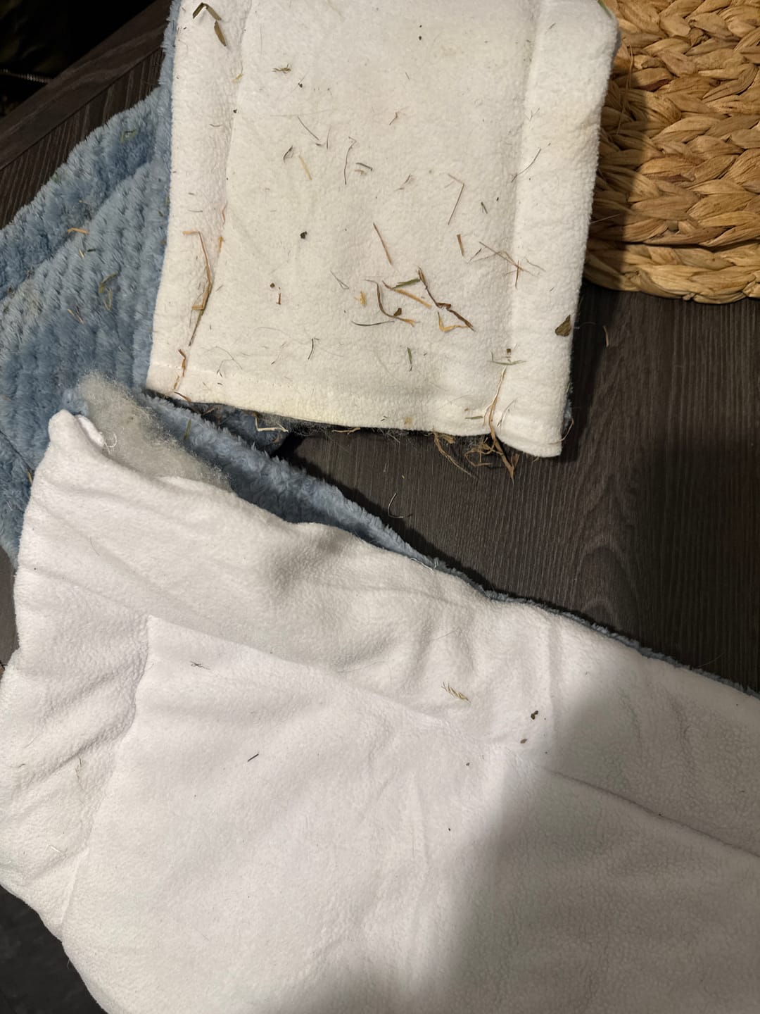 Customer photo review of Fleece Liners | Dusky Blue | Plush Bedding