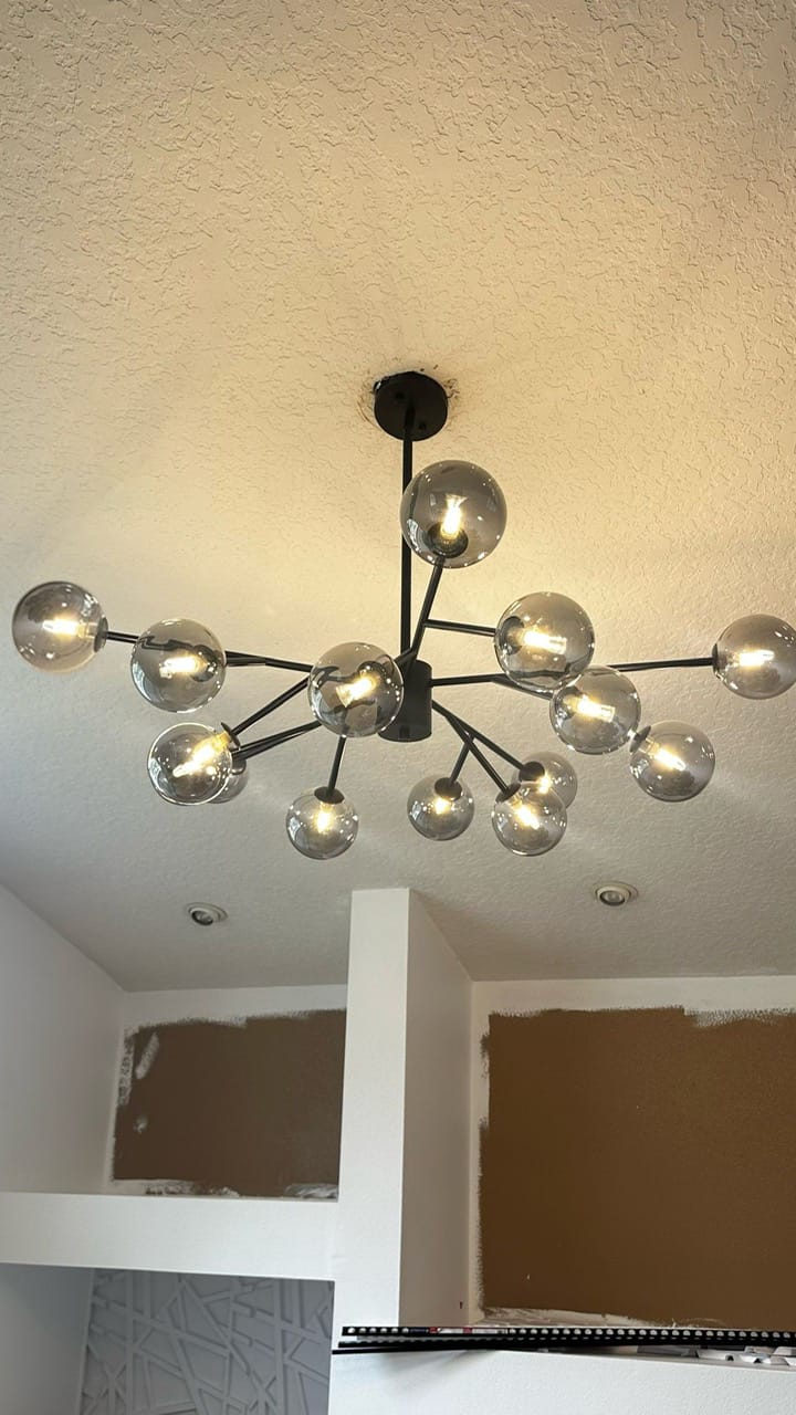 Customer photo review of Modern Sputnik Branching Bubble Chandelier