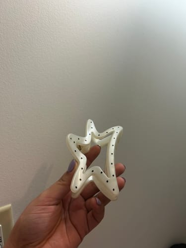 Customer photo review of Simple Style Cross-Shaped Polka Dots Hair Claw