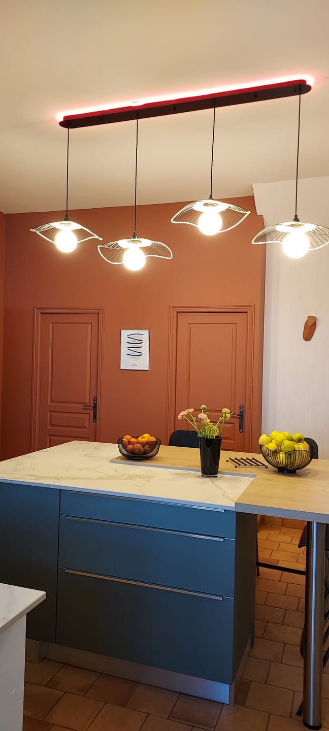 Customer photo review of Socle de plafond rectangulaire pour suspensions multiples