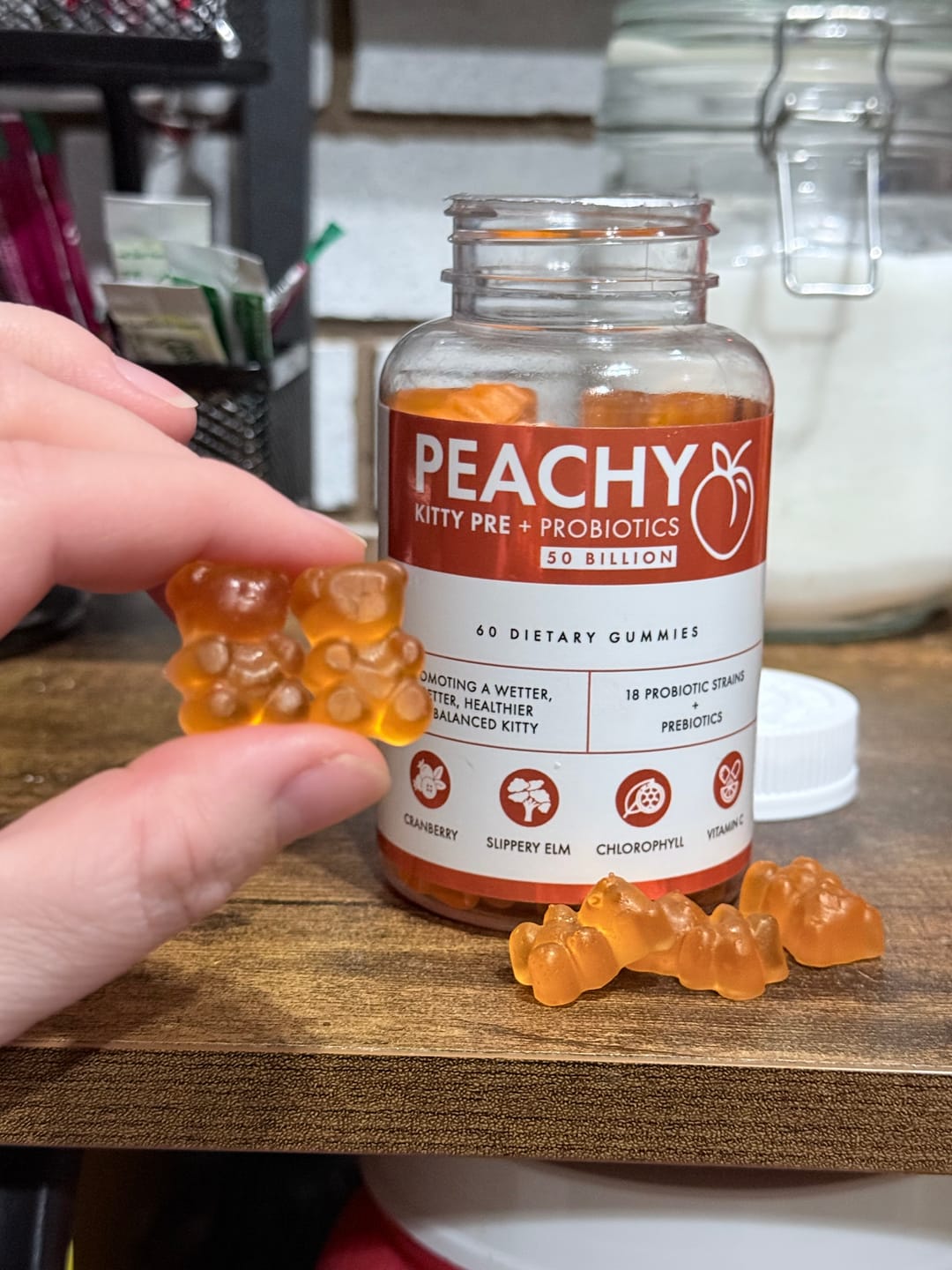 Customer photo review of Peachy Probiotic Gummies