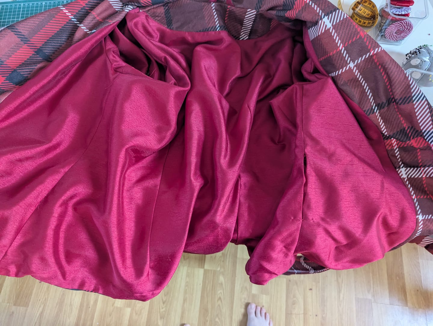 Customer photo review of Plain Shantung Satin Fabric