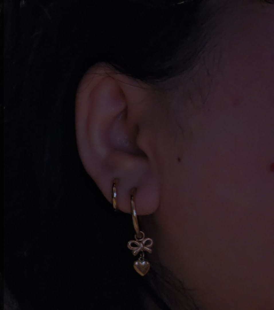 Customer photo review of Ribbon Heart Charm