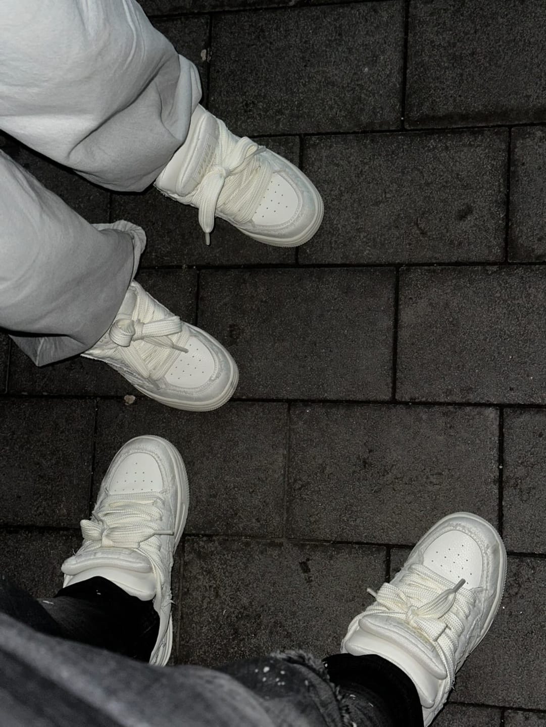 Customer photo review of Double Tongue Sneakers
