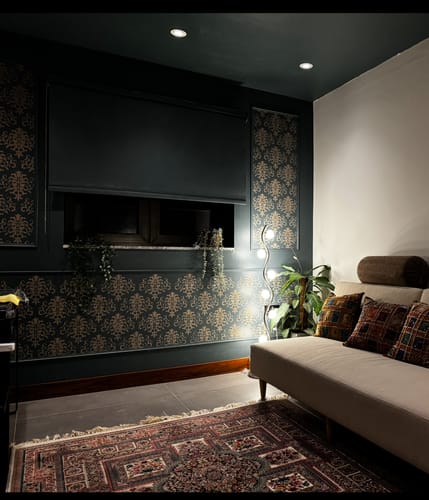 Customer photo review of ZAHEDAN Wall Stencil