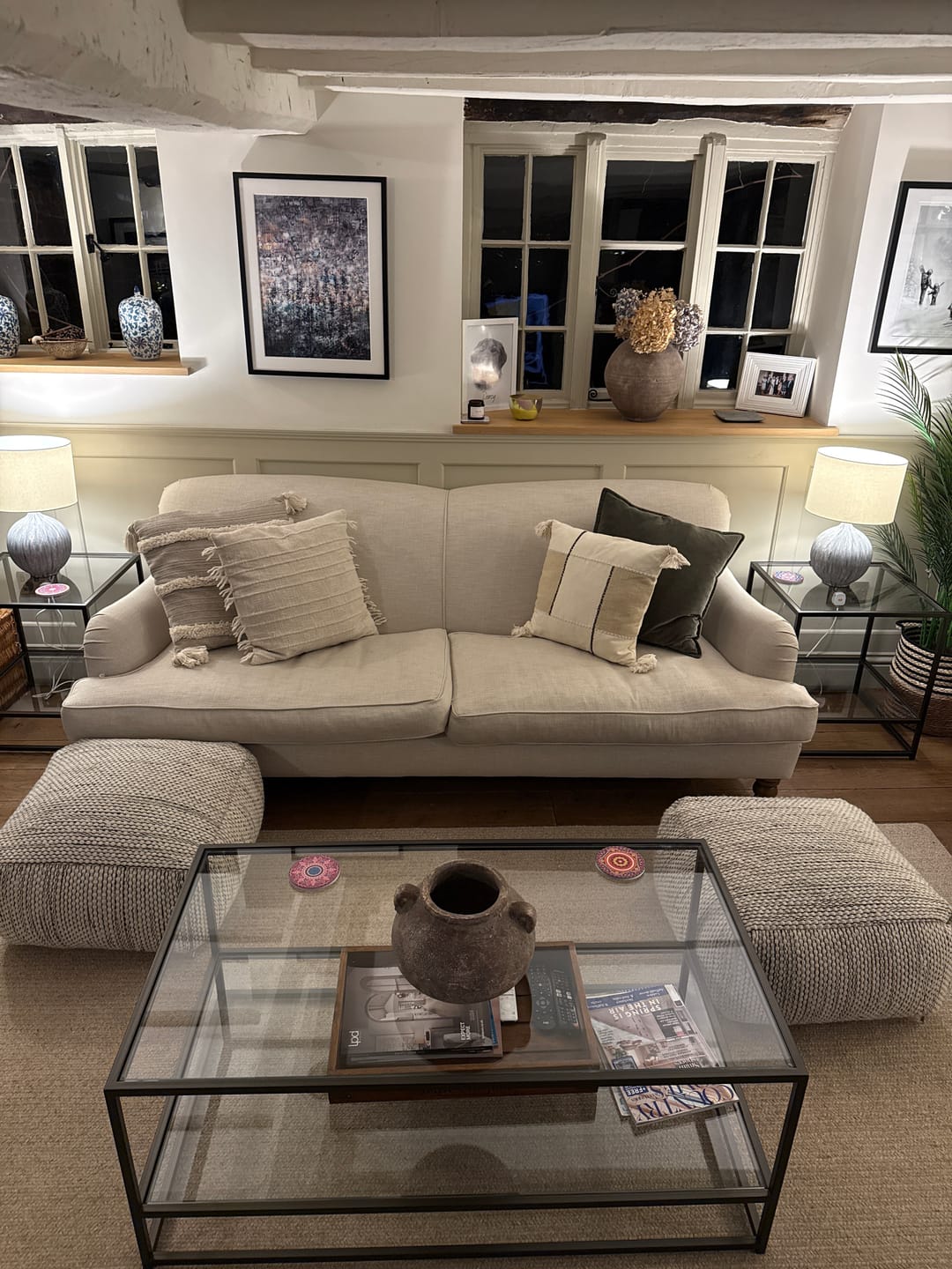 Customer photo review of Aria Glass Metal Coffee Table - Dark Bronze