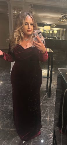 Judi T. review of Lucinda Velvet Gown by Theia Couture - RENTAL image 1 out of 1