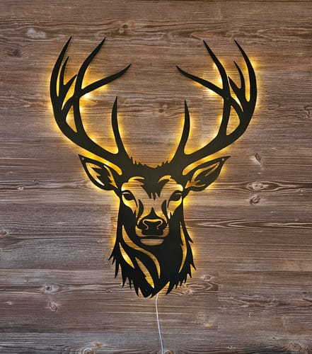 Customer photo review of Décoration Murale en Métal - Tête de cerf