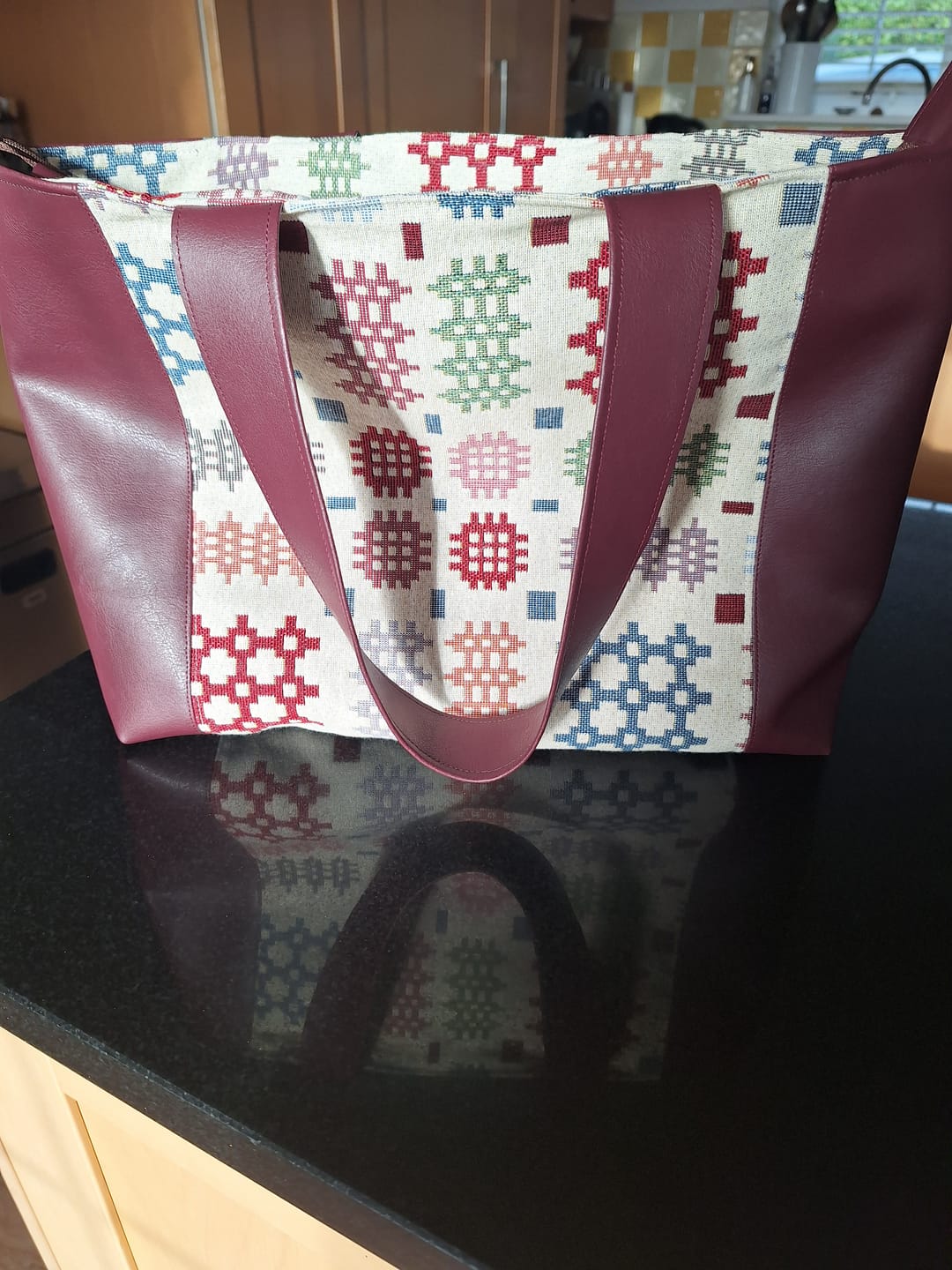 Customer photo review of Plain Faux Leather Fabric