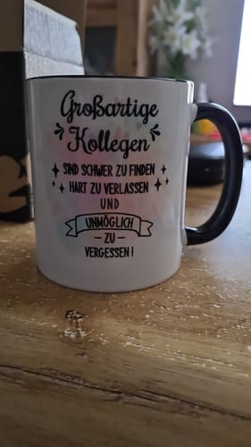 Kundenbewertung mit Foto zu Bedruckte Tasse mit Spruch Großartige Kollegen