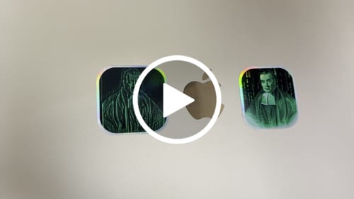 Customer video review of Stickers Holográficos