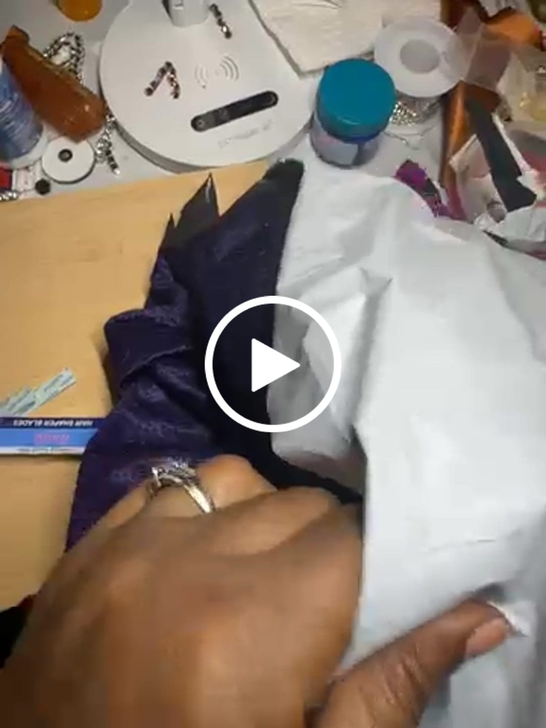 Customer video review of Purple Sequins Velvet