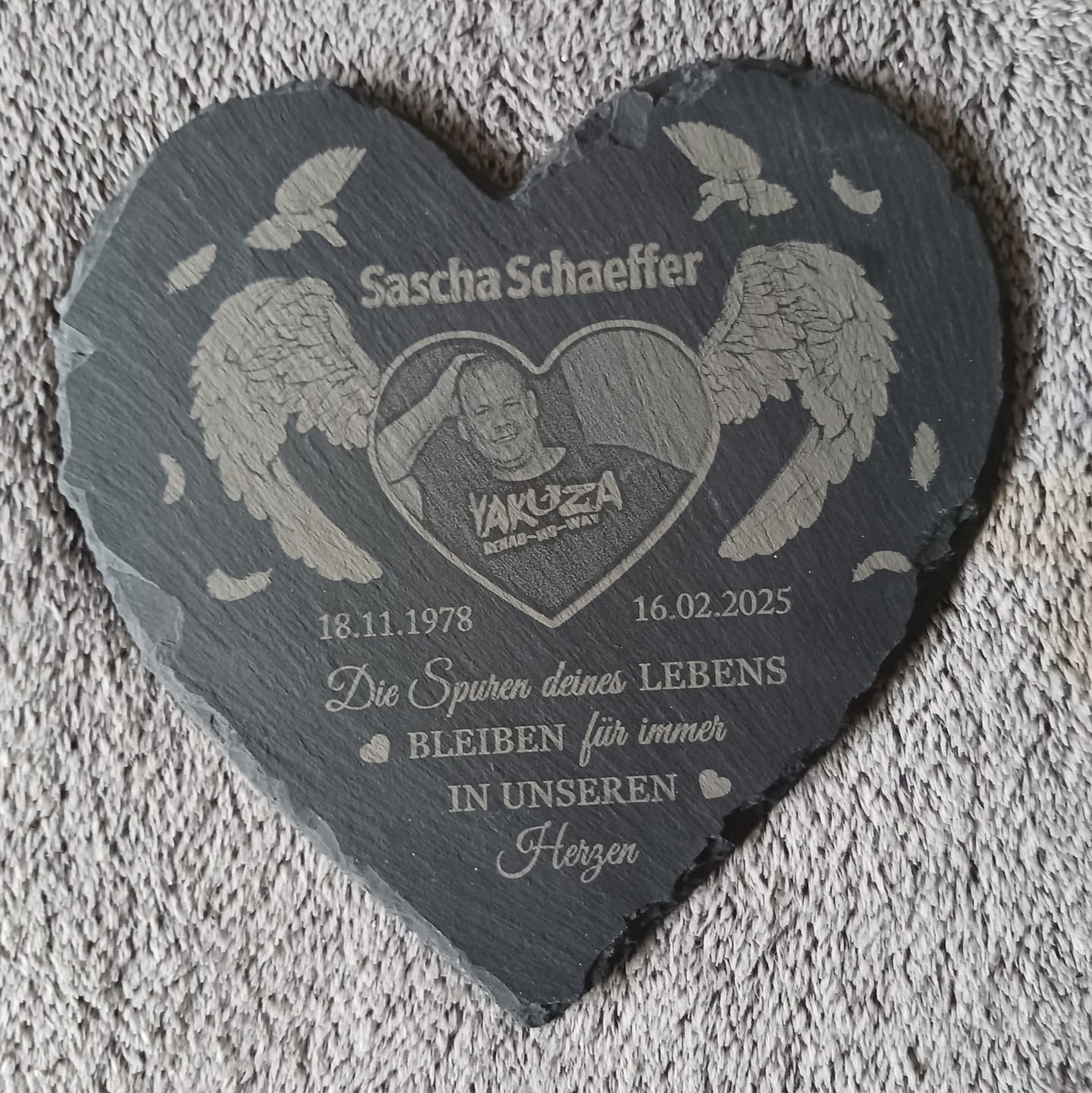 Customer photo review of Für immer - Individuelles Schieferherz