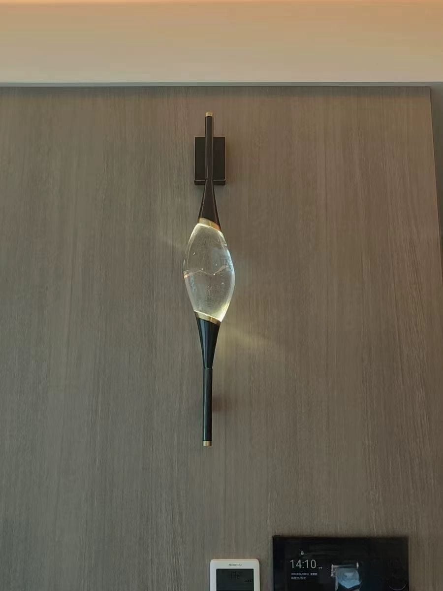 Customer photo review of Elegant Shuttle Crystal Copper Wall Lamp