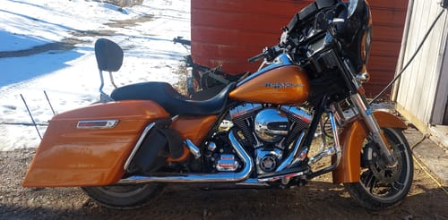 Customer photo review of HR3 Amber Whiskey 5" Stretched Extended Saddlebags For Harley Touring 2014-2023