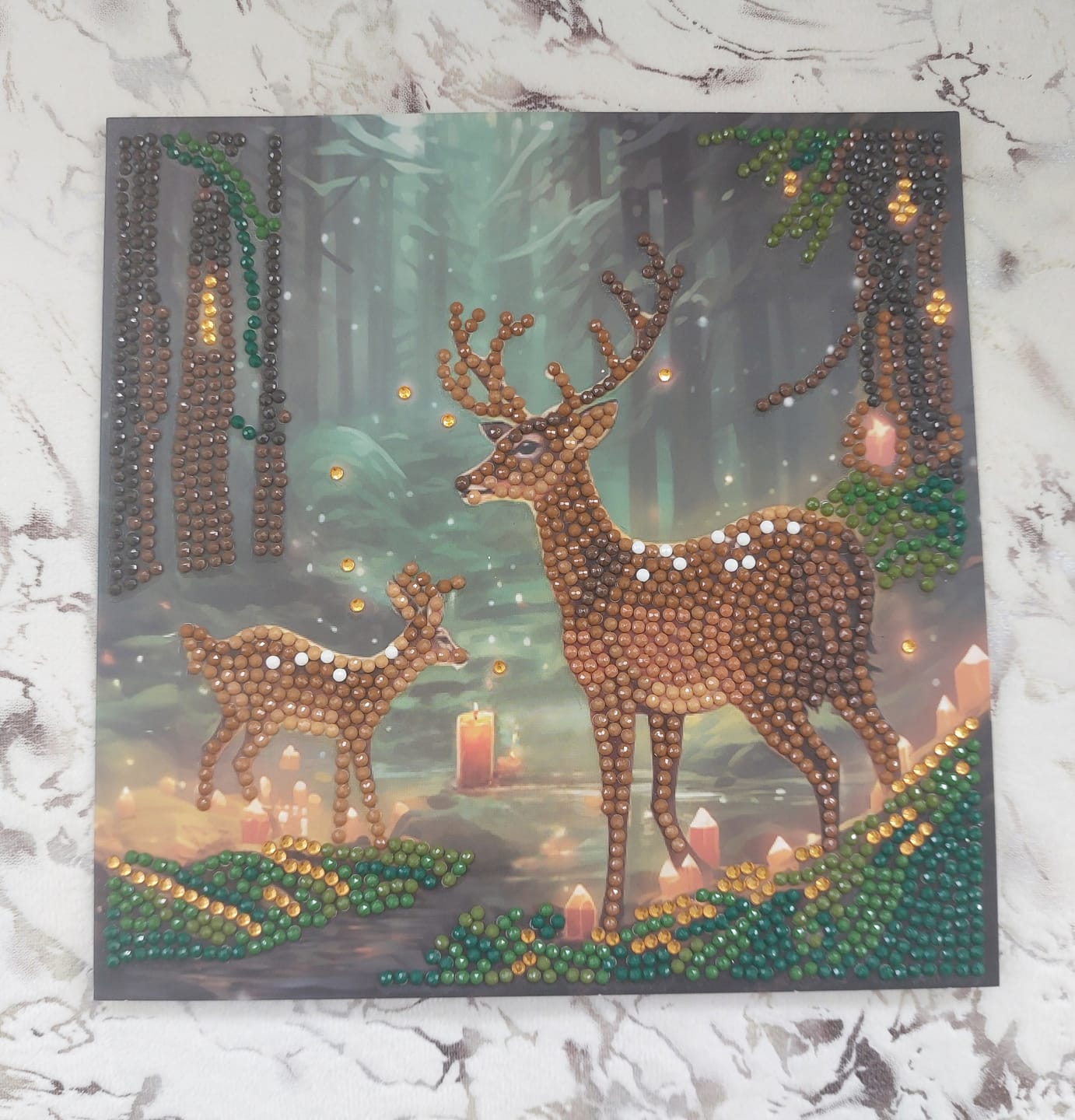 Customer photo review of "Enchanted Forest" Crystal Art Card 18x18cm