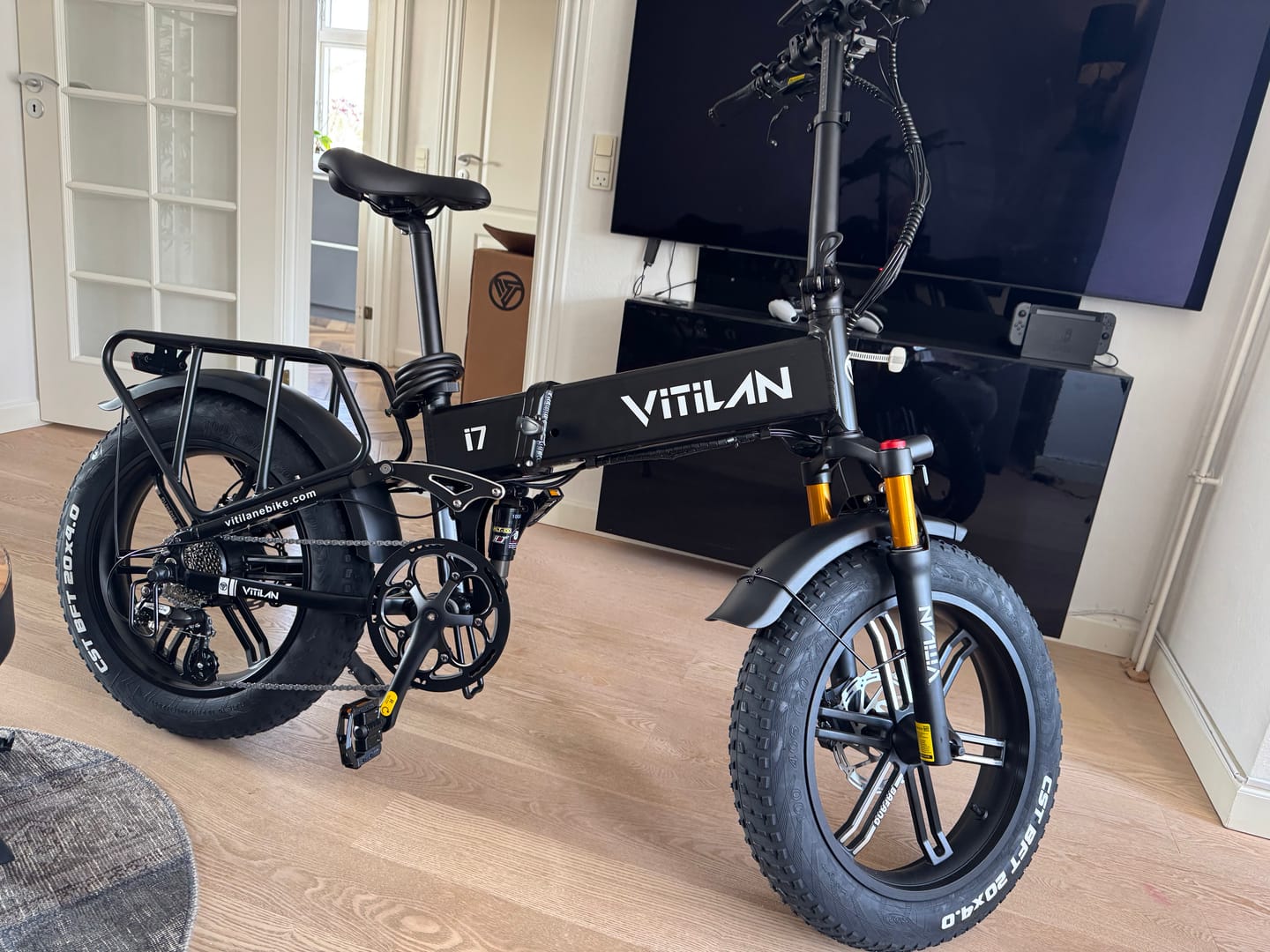 Customer photo review of I7 Pro Folding Full Suspension Electric Bike