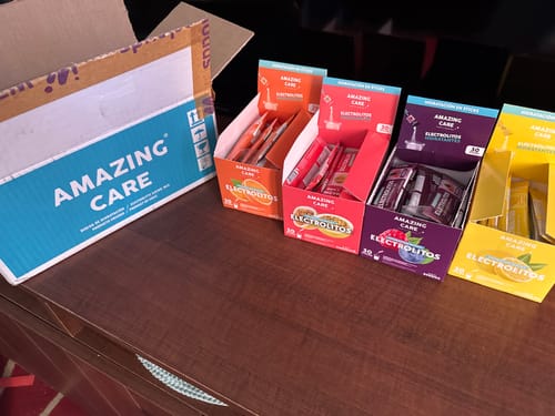 Customer photo review of Súper Pack Electrolitos Mix Sabores (120 sticks)