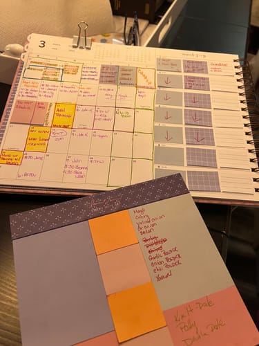 Customer photo review of 2025 Horizontal Weekly Planner, Frolic
