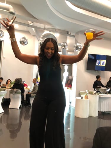Customer photo review of NW Turtleneck Wide-leg Jumpsuit