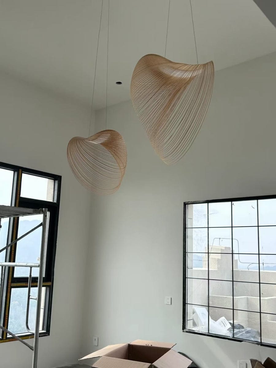 Customer photo review of Home Decor Wood Art LED Chandelier, Dimmable