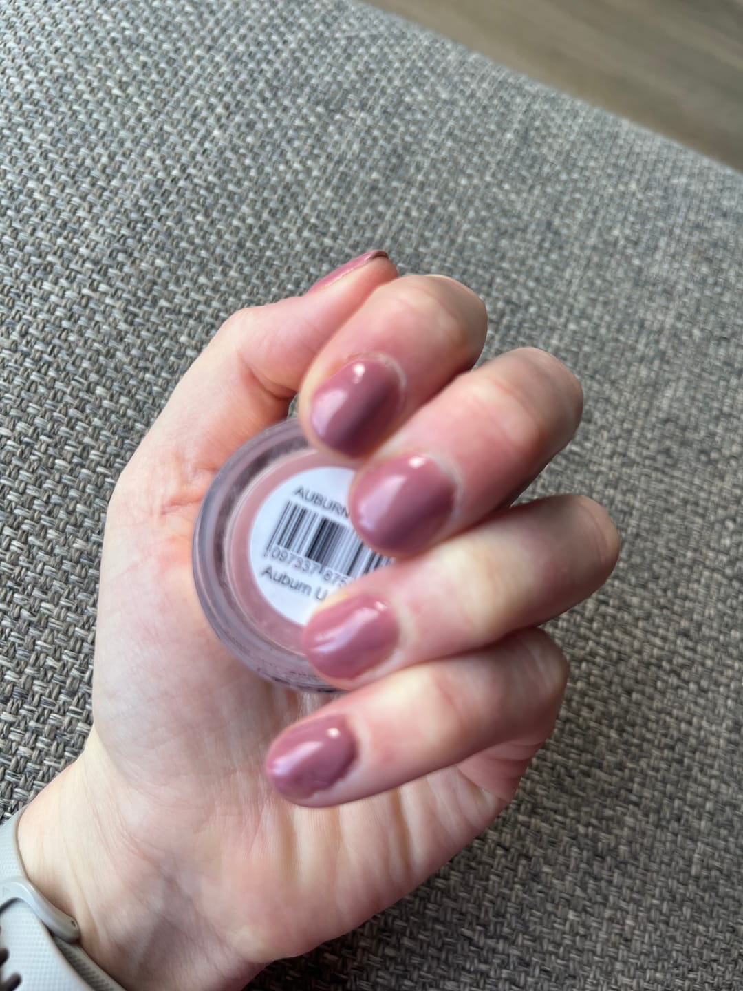 Customer photo review of Auburn Umber Dipping Powder