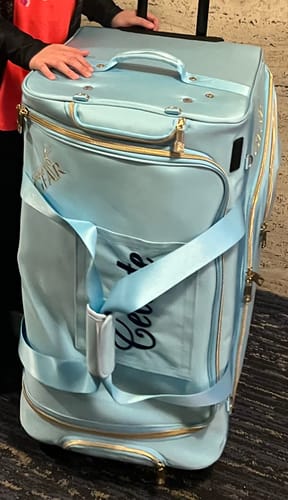 Customer photo review of Glam'r Gear® Mobile Changing Station™ Dance Duffel Bag with Built-In uHide® Rack