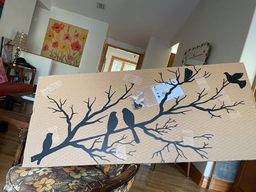 Customer photo review of Décoration murale en métal moderne - Oiseaux sur branche (v2)