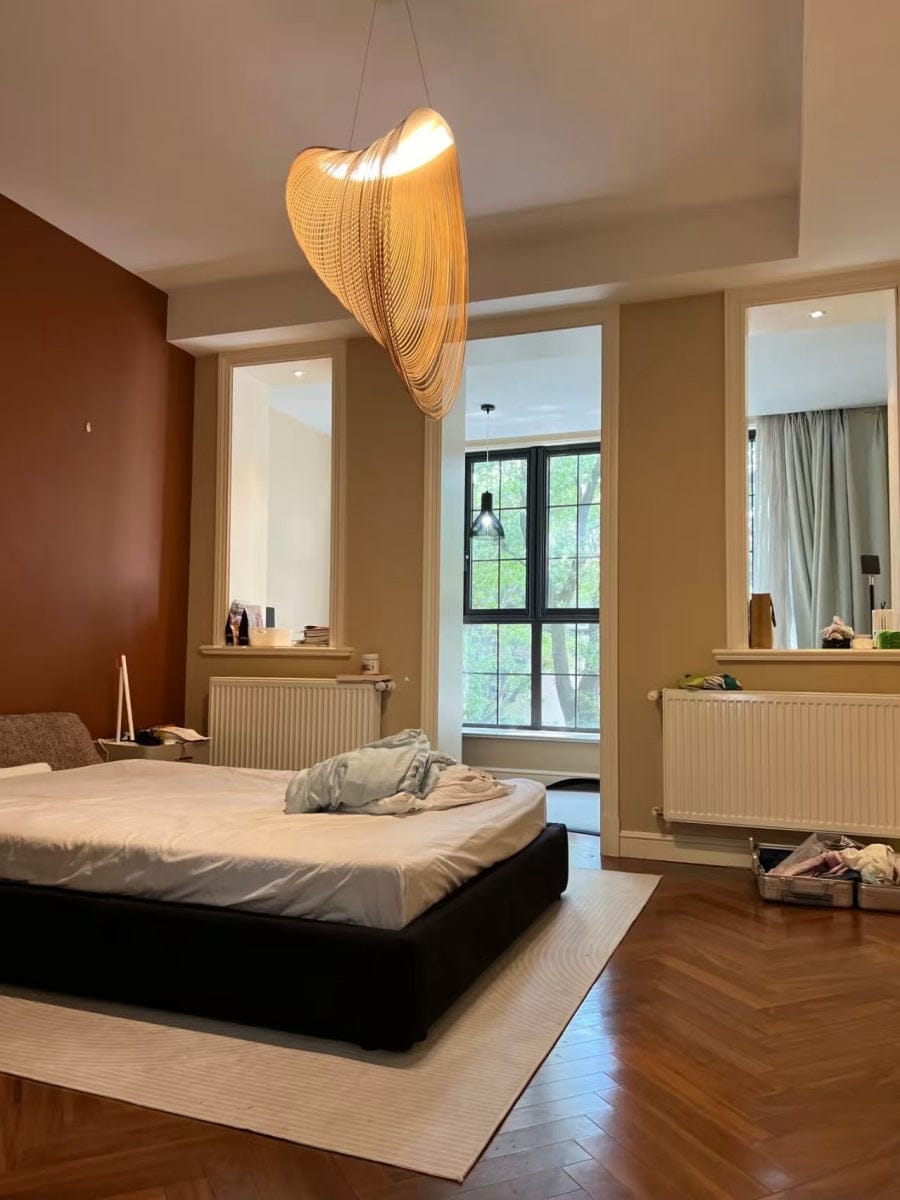 Customer photo review of Home Decor Wood Art LED Chandelier, Dimmable