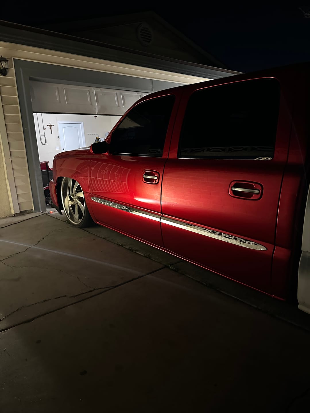 Customer photo review of Glossy Metallic Vampire Red Vinyl Wrap