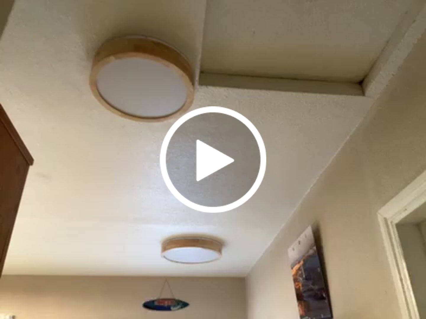Customer video review of Round LED Wood Flush Mount Light