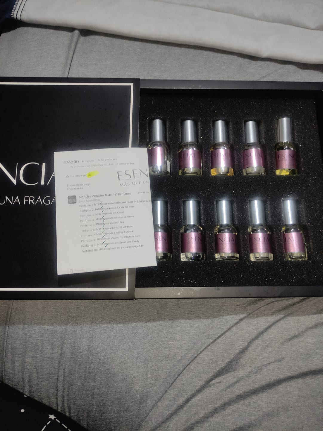 Customer photo review of Set "Más Vendidos Mujer" 10 Perfumes