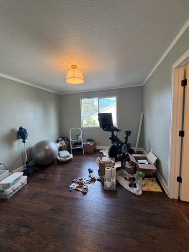 Customer photo review of 4-Light Linen Drum Semi Flush Ceiling Light