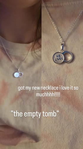 Customer photo review of The Empty Tomb Pendant Necklace