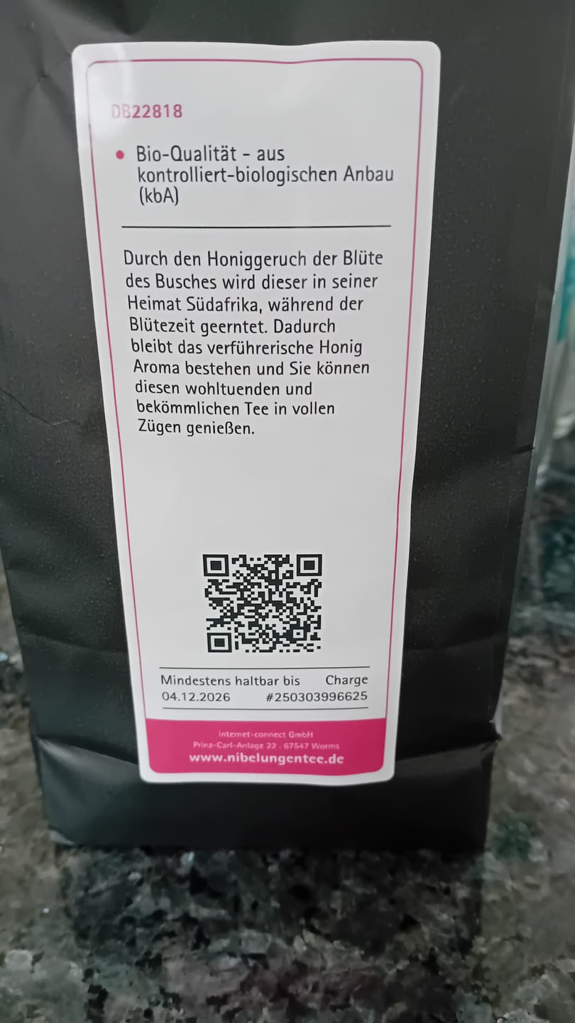 Customer photo review of Honeybush Bio