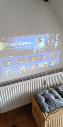 Customer photo review of moviehub wireless projector