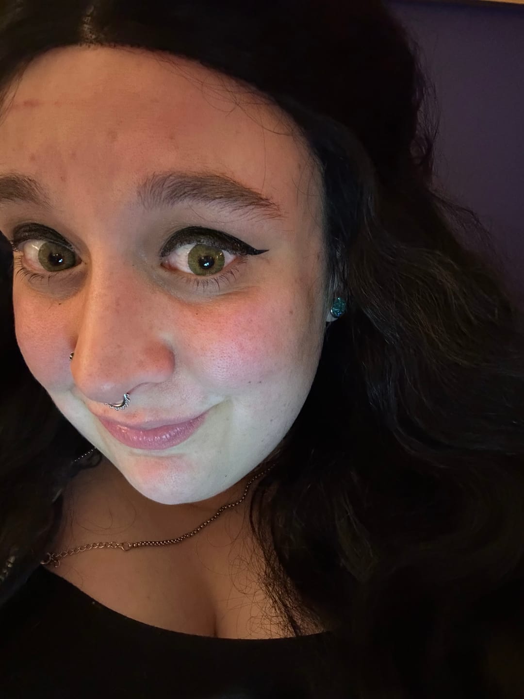 Customer photo review of New 3-Tone Green Prescription Colored Contact Lenses