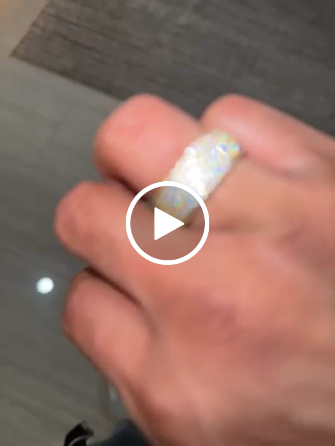 Customer video review of Moissanite 5 Row Paved Ring - 18K Vermeil - D Colour - VVS1