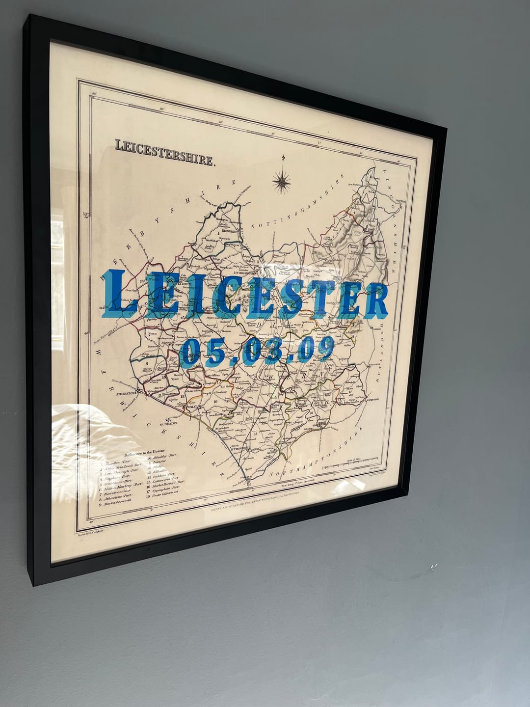 Customer photo review of Personalised Pop Art Map: Screenprint Style Word Art