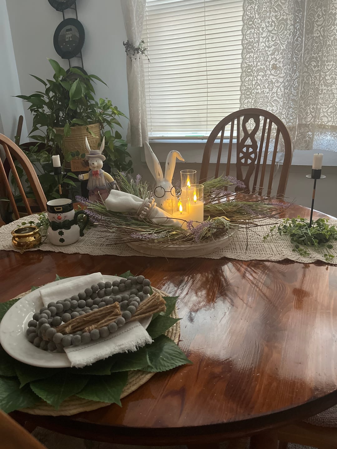 Customer photo review of Glass Flameless White Candles