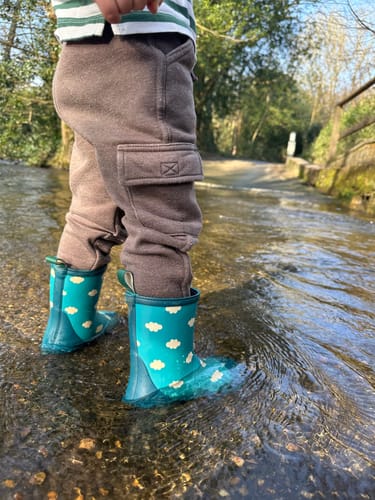 Customer photo review of Blue Clouds Classic Wellington Fair Rubber Natural Waterproof Boots