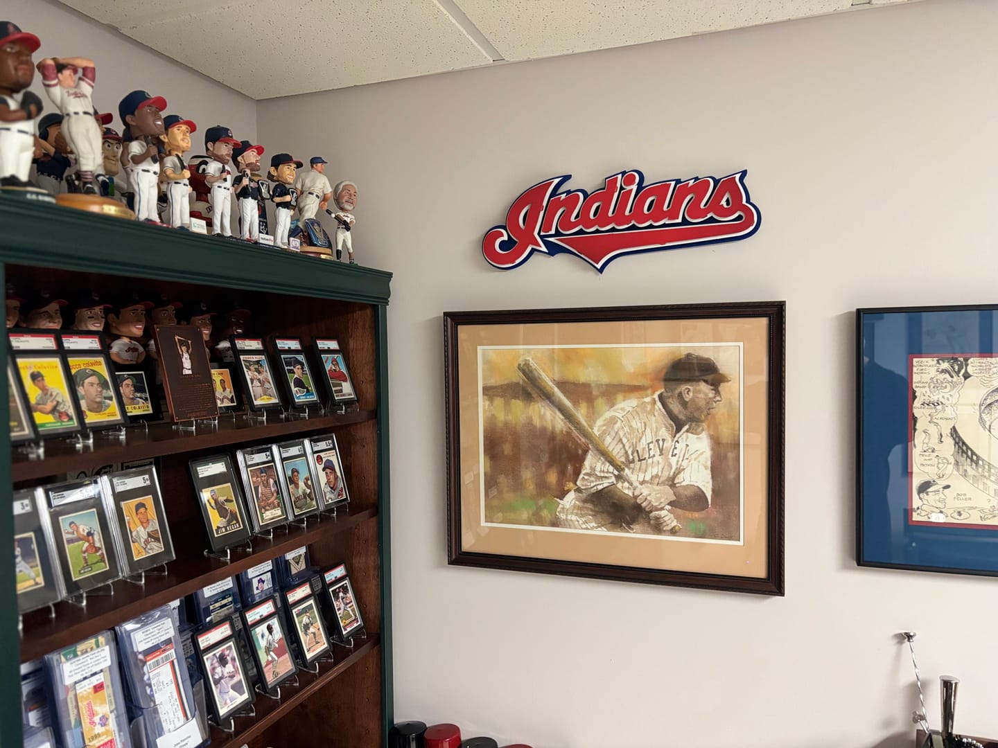 Customer photo review of Cleveland Indians Script COOPERSTOWN RETIRED Logo 3D Metal Wall Art