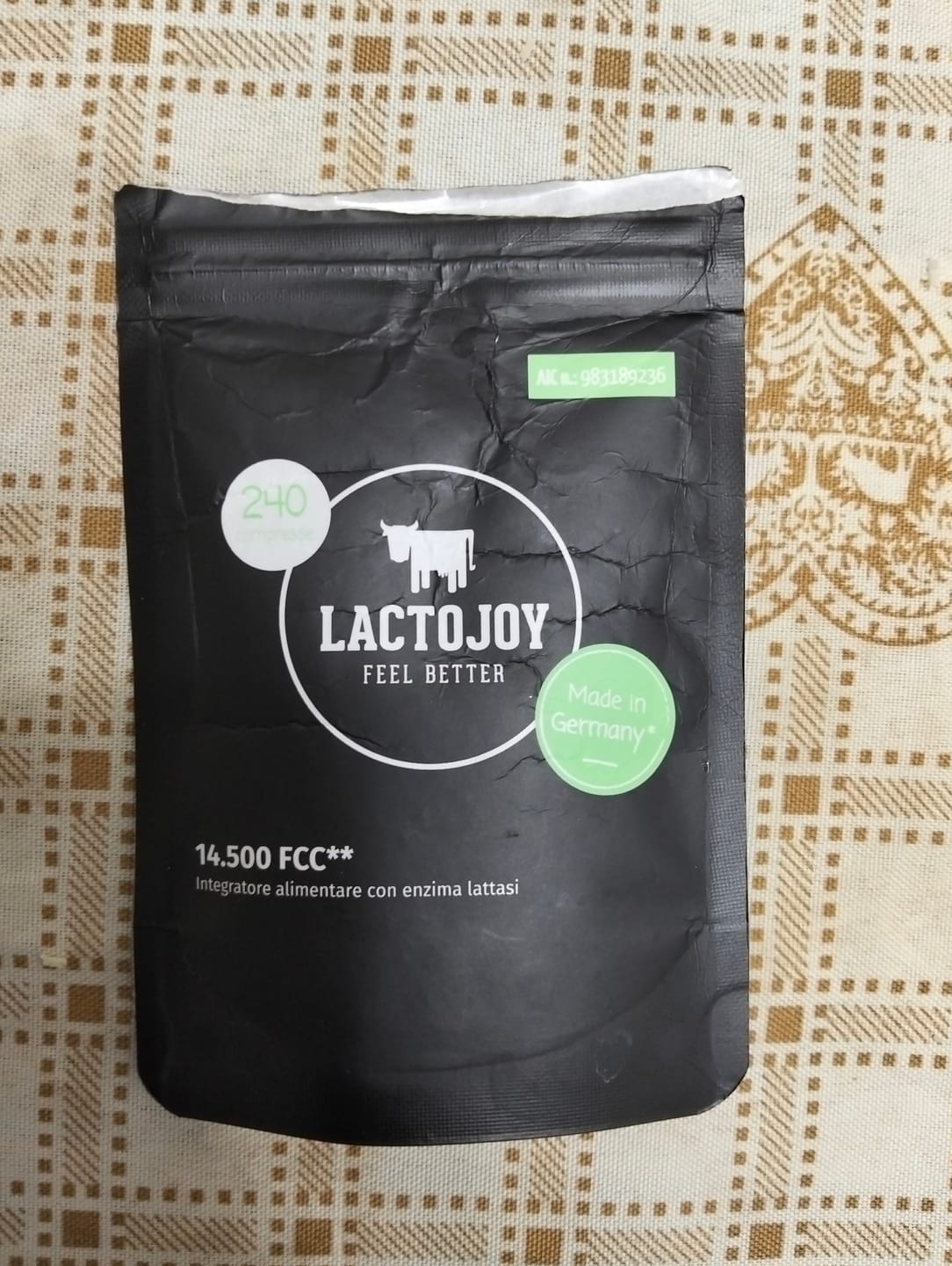 Customer photo review of LactoJoy Lactase Pills - 14.500 FCC - 240 pcs refill bag
