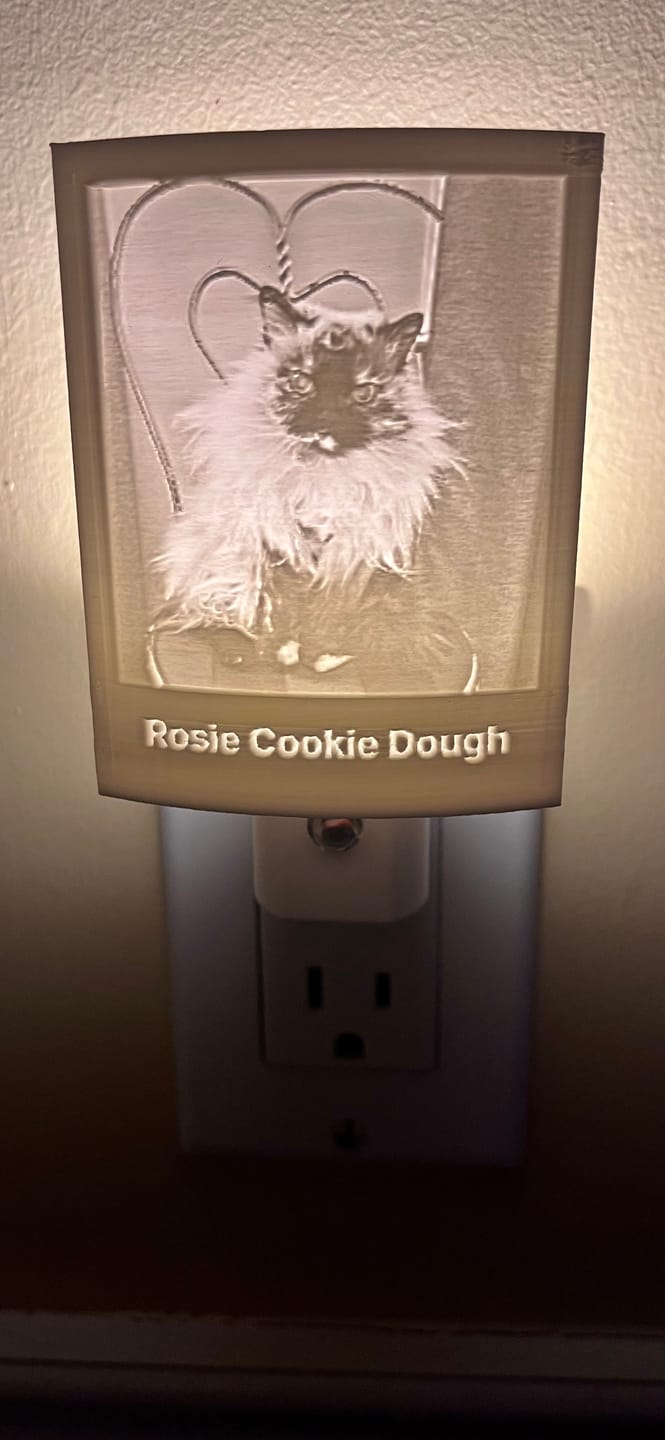 Customer photo review of Memory Frame™ Personalized Night Light