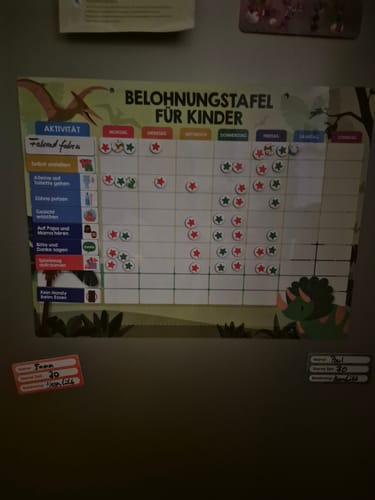 Customer photo review of Magnetische Belohnungstafel