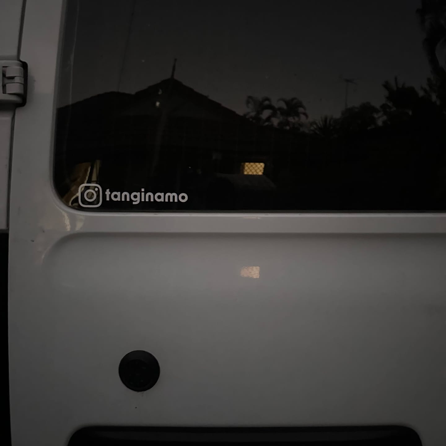 Customer photo review of Custom Instagram Name Sticker